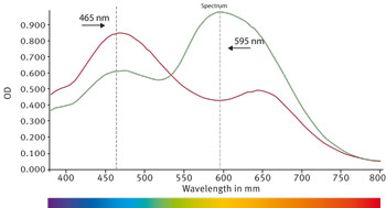 Spectre absorbance Coomassie reactif Bradford Dosage colorimetrique proteine gamme etalon protein assay spectrophotometry biuret lowry biochimej