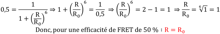 efficacite fluorescence fret rayon Forster emission excitation donneur accepteur radiatif GFP YFP BFP donor acceptor biochimej