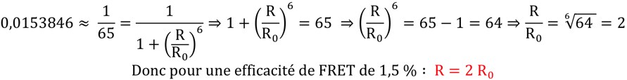 efficacite fluorescence fret rayon Forster emission excitation donneur accepteur radiatif GFP YFP BFP donor acceptor biochimej